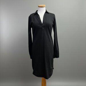 Frank & Eileen black Nicole henley dress, size XS